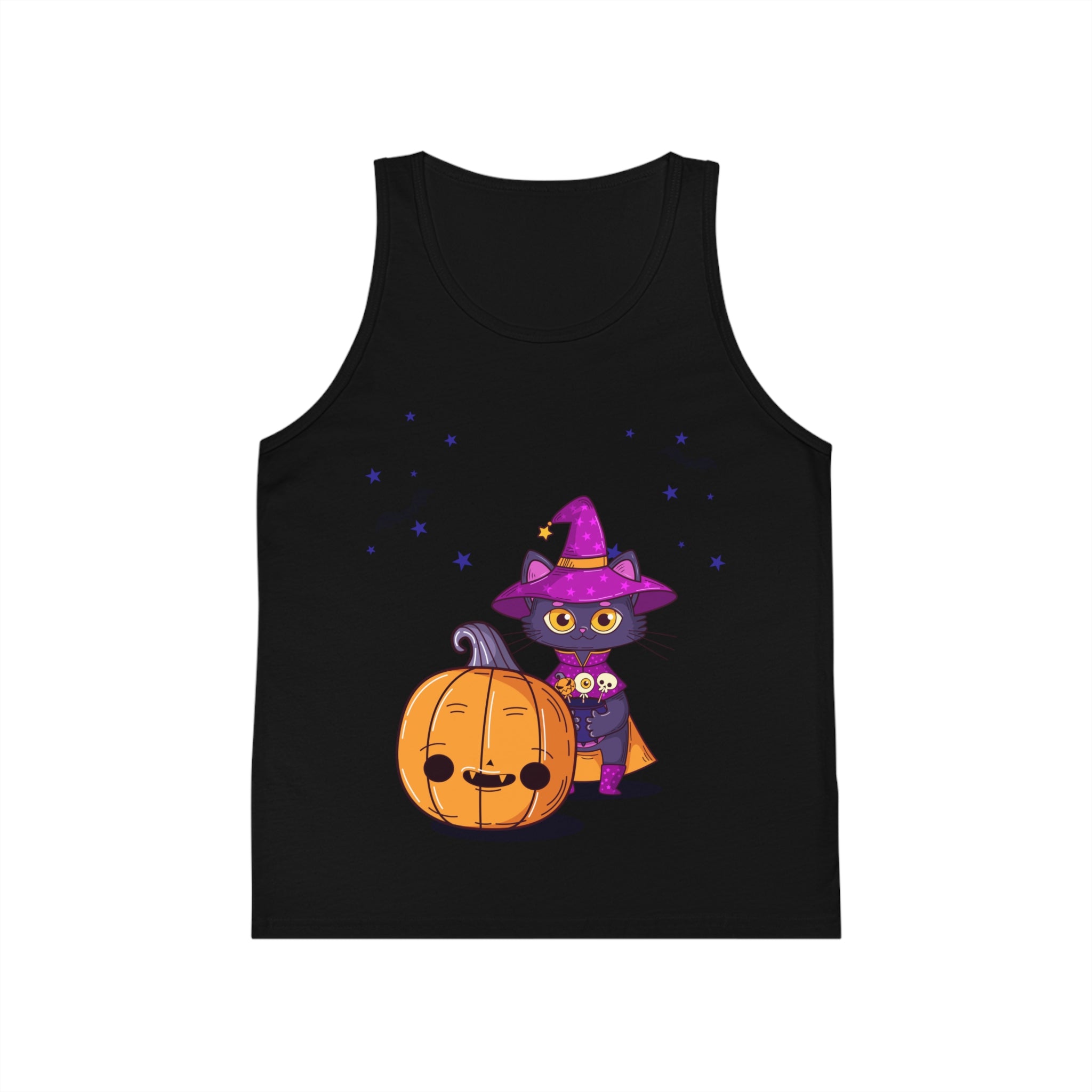 Happy Halloween with Witch Cats | Kid's Jersey Tank Top